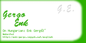 gergo enk business card